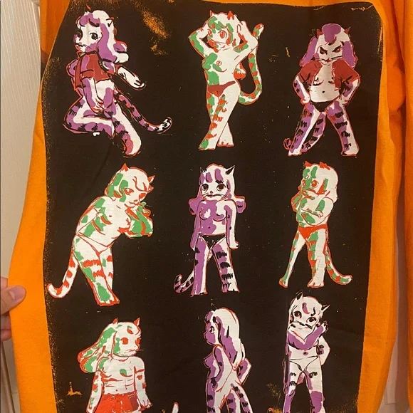 Come See Mr Porter Cat Poem Orange Cat Graphic Long Sleeve Shirt